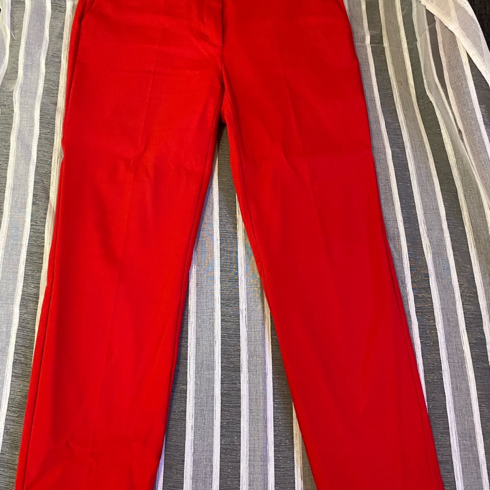 Zara Pixie Ankle Dress Pants Red (XL)
